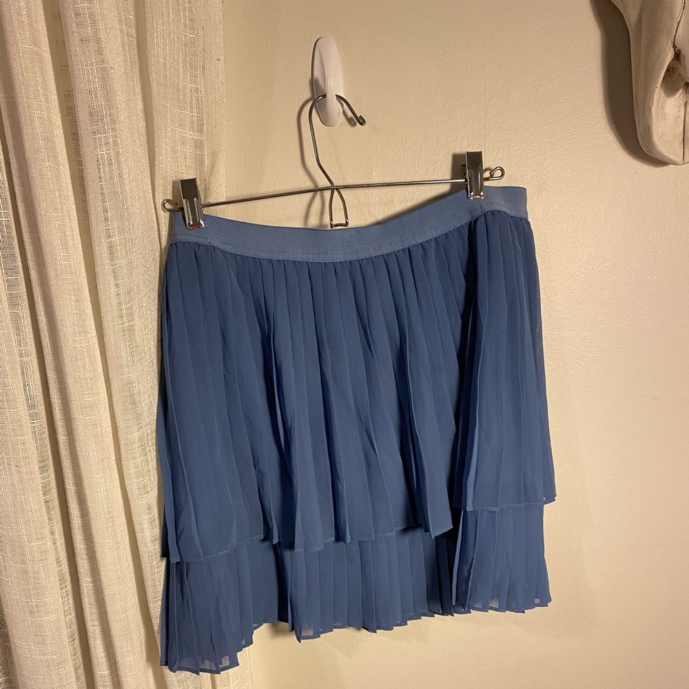 Blue Pleated Skirt!